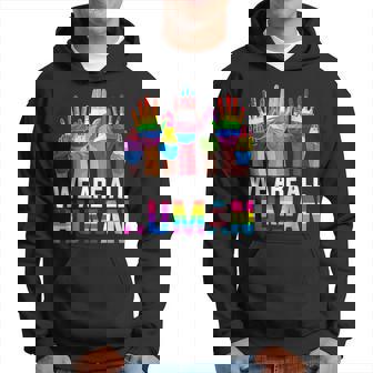 We Are All Human Lgbt Flag Gay Pride Month Transgender Flag Hoodie | Mazezy