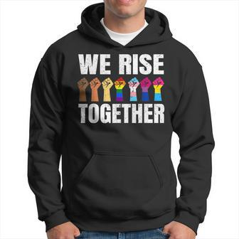 We Rise Together Black Lgbt Gay Pride Support Lgbtq Parade Hoodie | Mazezy