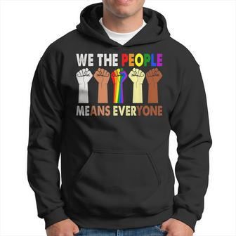 We The People Means Everyone Funny Retro Lgbt Blm Gay Pride Hoodie | Mazezy