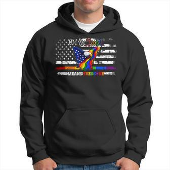 We Thes People Means Everyone Eagle American Flag Lgbt Hoodie | Mazezy