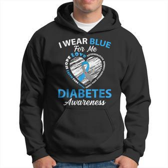 I Wear Blue For Me Type 1 Diabetes Awareness Month Warrior Hoodie - Monsterry DE