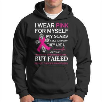 I Wear Pink For Myself My Scars Tell A Story Hoodie - Monsterry AU