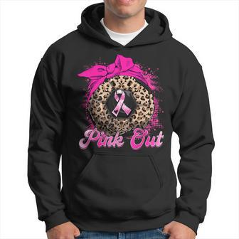 Wear Pink Out Soccer Ribbon Leopard Breast Cancer Awareness Hoodie