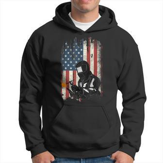 Welder American Flag Welding Usa Patriotic Father Gift Hoodie | Mazezy