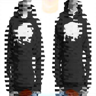 White Buffalo Silhouette Shadow T Hoodie | Mazezy