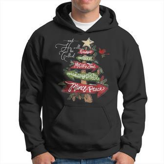And He Will Be Called Wonderful Counselor Isaiah Christmas Hoodie - Thegiftio UK