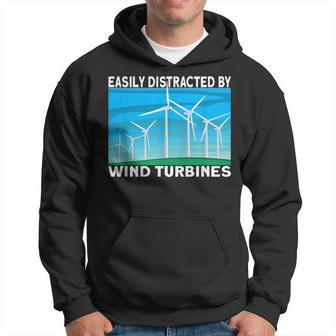 Windmill Easily Distracted By Wind Turbine Technician Hoodie | Mazezy