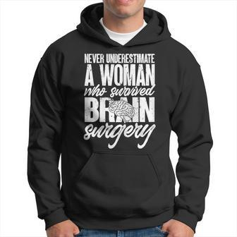 Woman Survived Brain Surgery Funny Brain Surgery Survivor Hoodie - Monsterry DE