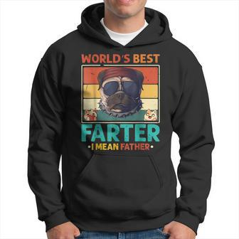 Worlds Best Farter I Mean Father Best Dad Ever Cat & Dog Funny Gifts For Dad Hoodie | Mazezy