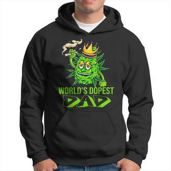 Worlds Dopest Dad Funny Cannabis Leaf Weed Fathers Day Hoodie | Mazezy
