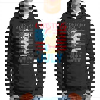 Xmas In July Tropical Beach Vacation Party Christmas Apparel Hoodie - Thegiftio