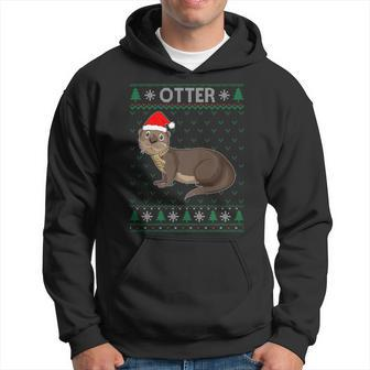 Xmas Otter Ugly Christmas Sweater Party Hoodie - Monsterry