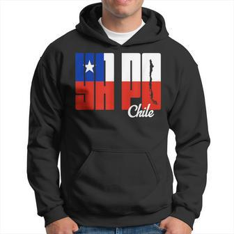 Ya Po Chile Flag And Map Word Fill Chile Funny Gifts Hoodie | Mazezy