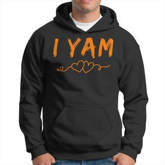 I Yam She's My Sweet Potato Couples Thanksgiving Hoodie - Seseable