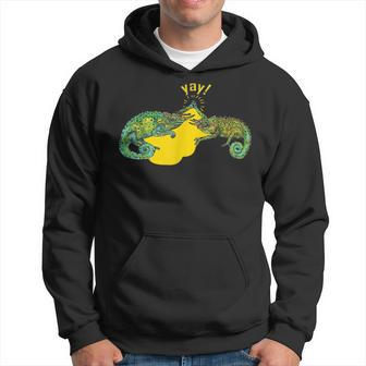 Yay High-Fiving Jackson Chameleons Awesome Animal Hoodie | Mazezy