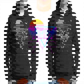Yeet Colorful Glitch Out Run Vaporwave Synthwave Hoodie | Mazezy