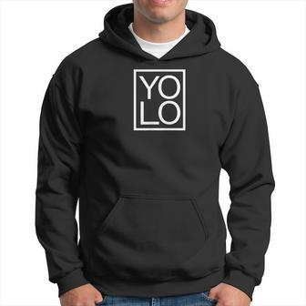 Yolo Novelty Graphic You Only Live Once Typography Hoodie | Mazezy CA