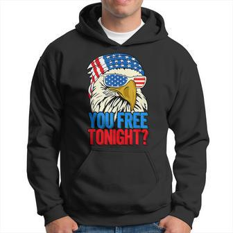 You Free Tonight Bald Eagle Mullet 4Th Of July Us Flag Retro  Hoodie