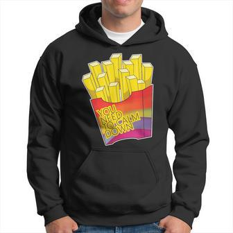 You Need To Calm Down Gay Pride French Fries Hoodie | Mazezy