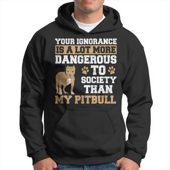 Your Ignorance Is More Dangerous Than My Pitbull Hoodie - Thegiftio UK