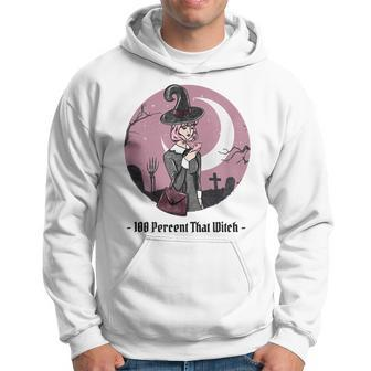 100 Percent That Witch Graphic Witch Hoodie | Mazezy