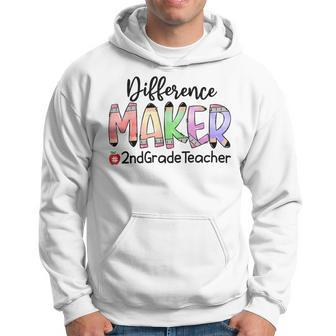 2Nd Grade Teacher Life Difference Maker Hoodie - Monsterry CA