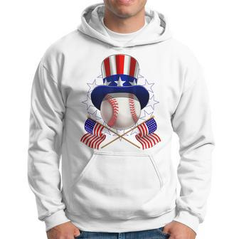 4Th Of July American Baseball Uncle Sam Hat Funny Hoodie | Mazezy
