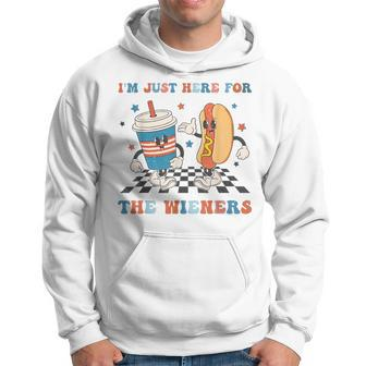 4Th Of July Hot Dog Im Just Here For The Wieners Hoodie - Monsterry