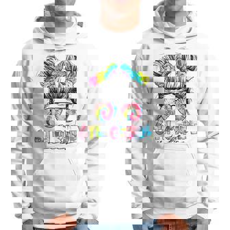 6Th Grade Vibes Messy Hair Bun Girl Back To School First Day Hoodie | Mazezy