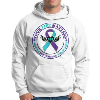 988 Suicide Prevention Awareness Semi-Colon Mental Health Hoodie - Seseable