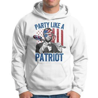 Abraham Lincoln 4Th Of July Men American Usa Flag Hoodie | Mazezy