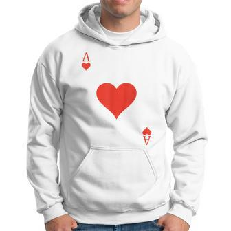 Ace Of Hearts Costume Deck Of Cards Playing Card Halloween Hoodie - Seseable