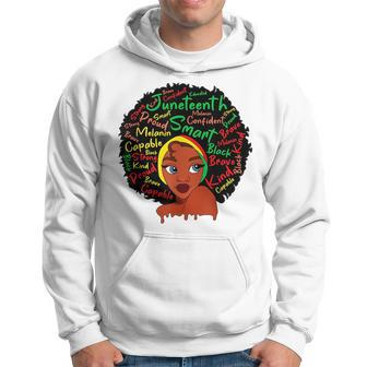 Afro Woman Headscarf Nubian Junenth Black History Hoodie | Mazezy