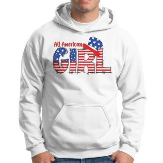 All American Girl Matching Family Fourth 4Th Of July Hoodie - Monsterry DE
