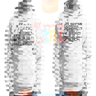 All American Girl Western Cowgirl Cowboy Boots 4Th Of July Hoodie | Mazezy