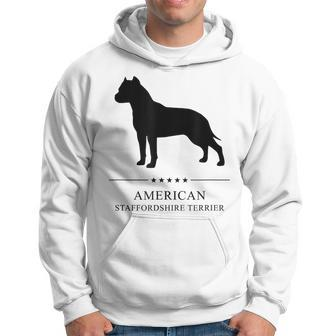American Staffordshire Terrier Black Silhouette Hoodie | Mazezy
