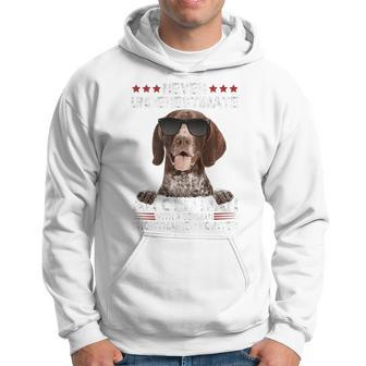 An Old Man With A German Shorthaired Pointer Hoodie - Seseable