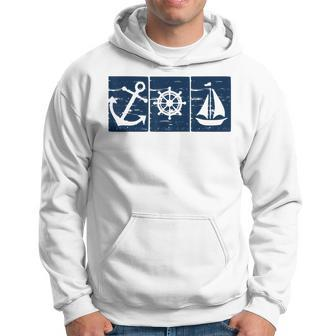 Anchor Wheel And Sailboat Hoodie | Mazezy