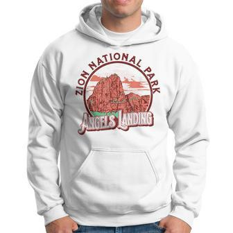 Angels Landing Zion National Park Vintage Graphic Hoodie | Mazezy