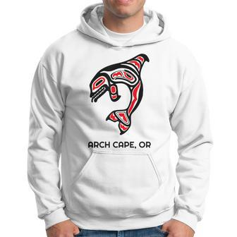 Arch Cape Oregon Native American Orca Killer Whales Hoodie | Mazezy