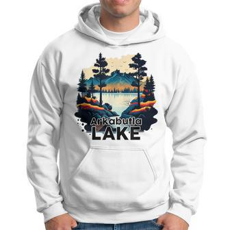 Arkabutla Lake Retro Minimalist Lake Arkabutla Hoodie | Mazezy