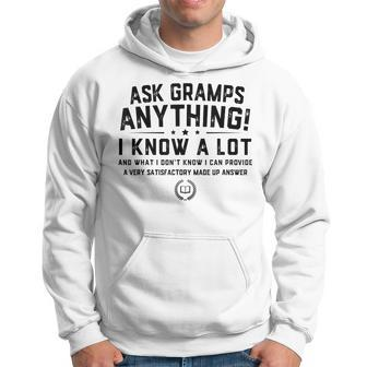 Ask Gramps Anything Funny Gramps Fathers Day Gift Grandpa Hoodie | Mazezy