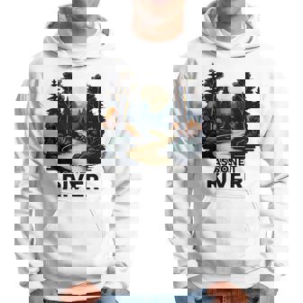 Assonet River Retro Minimalist River Assonet Hoodie | Mazezy