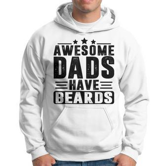 Awesome Dads Have Beards Fathers Day Hoodie | Mazezy