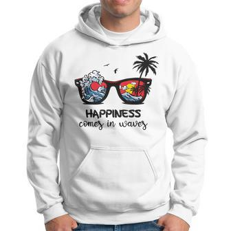 Beach Happines Comes In Waves Surfing Lover Sunglasses Hoodie | Mazezy