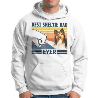Best Shetland Sheepdog Sheltie Dad Ever Vintage Father Hoodie | Mazezy
