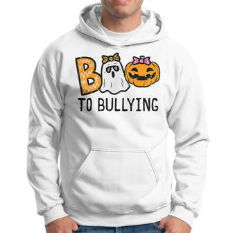 Boo To Bullying Ghost Pumpkin Orange Anti Bully Unity Day Hoodie | Mazezy DE