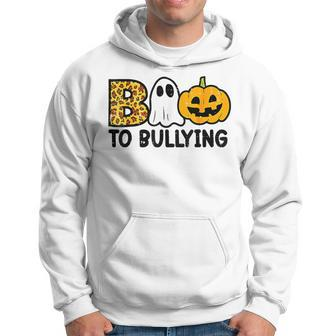 Boo To Bullying Ghost Pumpkin Orange Anti Bully Unity Day Hoodie - Seseable