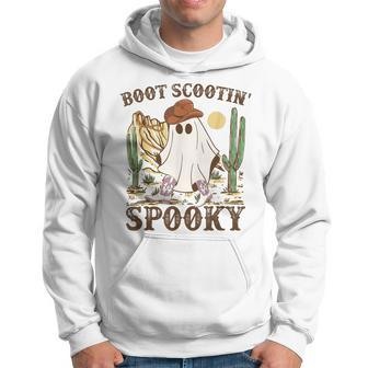 Boot Scootin' Spooky Ghost Western Cowboy Halloween Hoodie - Seseable