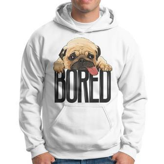 Bored Pug Dog Funny Dog Lovers Dog Paw Lovers Gifts For Pug Lovers Funny Gifts Hoodie | Mazezy UK